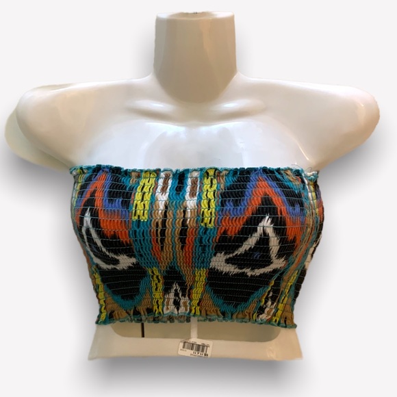 Vintage shirred Cotton top | crop top - Picture 2 of 6